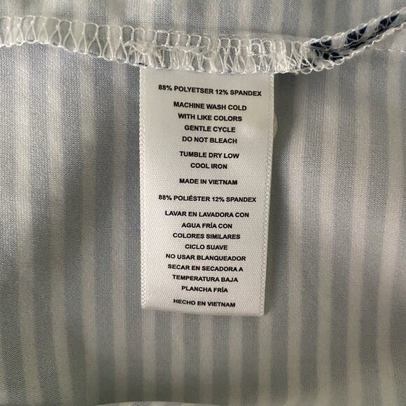 Hickey Freeman Golf Performance Polo Size L Polyester Spandex Stretch Striped - Picture 10 of 13